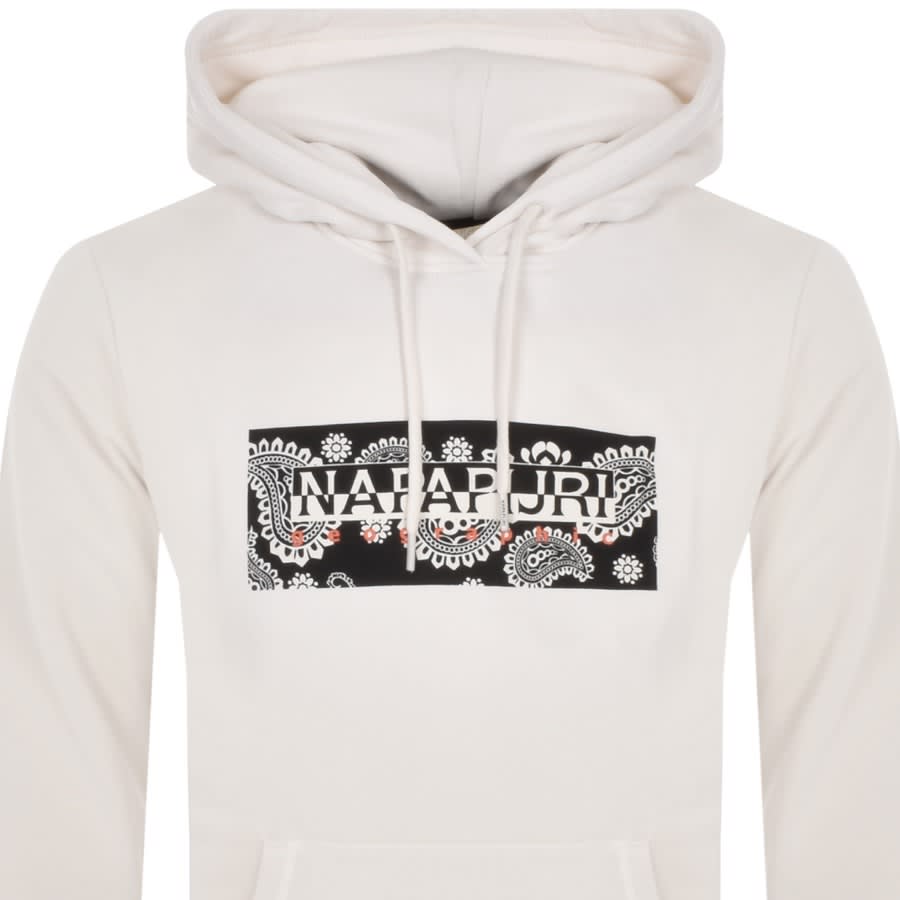 White napapijri hoodie cheap